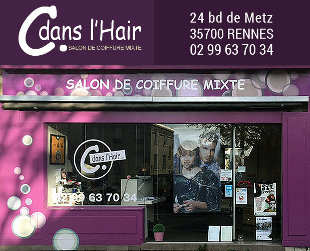 Coiffeur mixte sur Rennes : salon de coiffure C dans l'Hair bd de Metz